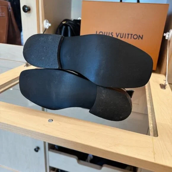 Gucci Brown Leather Combat Boots Women's Size 7.5 - Picture 6 of 6